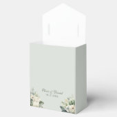 Soft Sage Green Floral Wedding Favor Box フェイバーボックス (オープン)