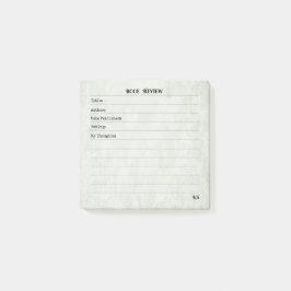 Soft Sage Green Simple Modern Monogram  ポストイット