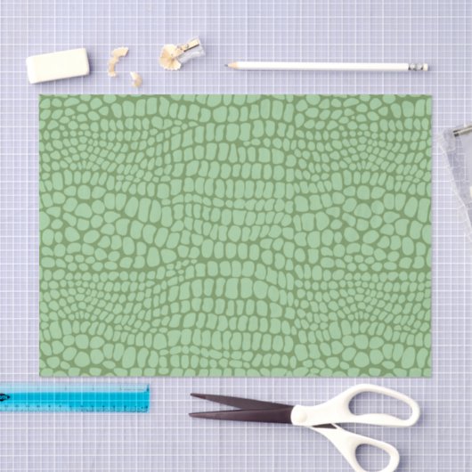 Soft Sage Green Snake Skin Scales Decoupage 薄葉紙 (クラフト)