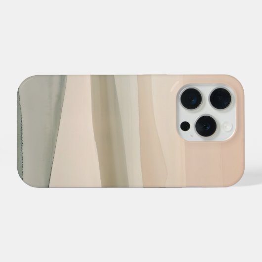 Soft Sage Hills Abstract Landscape Minimal Neutral iPhoneケース (裏面横)