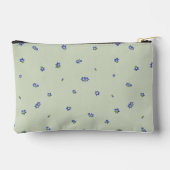 Soft Sage Japanese Gentian Floral Pattern アクセサリーポーチ (裏面)