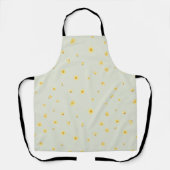 Soft Sage Japanese Wintersweet Floral Pattern エプロン (正面)
