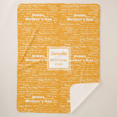 Soft Script Mother’s Day Personalized Gift for Her シェルパブランケット (正面)