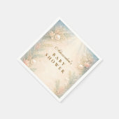 Soft Seaside Pearl Storybook Baby Shower スタンダードカクテルナプキン (角)