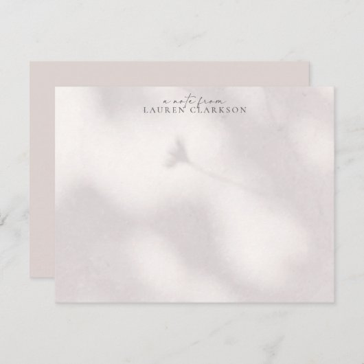 Soft Shadow  Note Card 招待状 (正面/裏面)