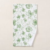 Soft Shamrock Whispers in Sage Green バスタオルセット (ハンドタオル)