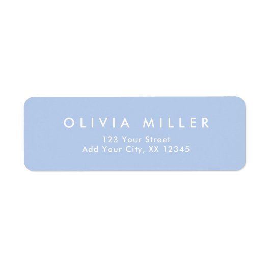 Soft Sky Blue - Classic Address Label ラベル (正面)