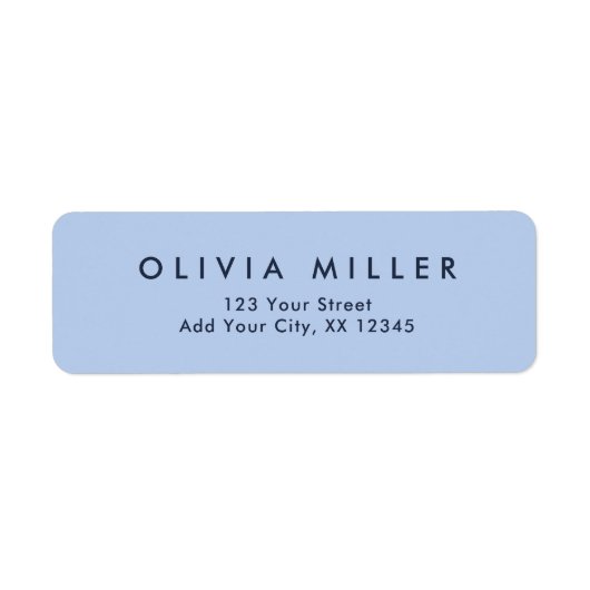 Soft Sky Blue - Classic Address Label ラベル (正面)