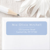Soft Sky Blue Minimal Address Labels ラベル (インサイチュ)