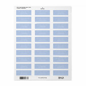 Soft Sky Blue Minimal Address Labels ラベル (フルシート)