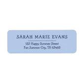 Soft Sky Blue - Stylish Return Address Labels ラベル (正面)