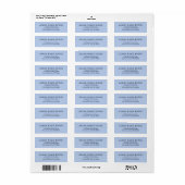 Soft Sky Blue - Stylish Return Address Labels ラベル (フルシート)