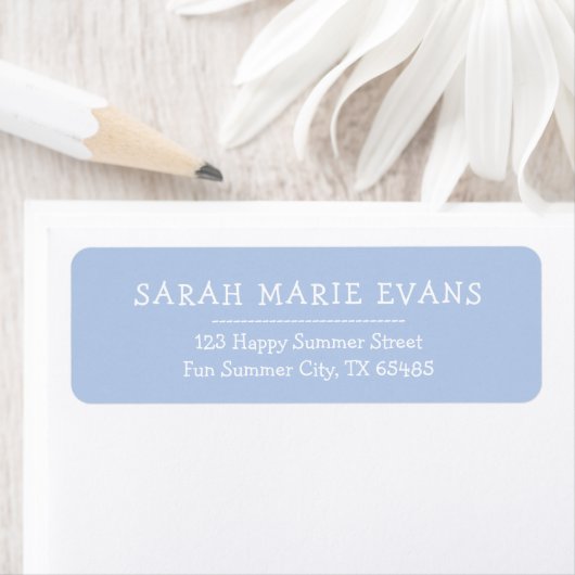 Soft Sky Blue - Stylish Return Address Labels ラベル (インサイチュ)
