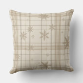 Soft Snowflake Gingham Plaid Throw Pillow クッション (裏面)