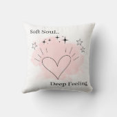 Soft Soul Throw Pillow – Customizable Text クッション (裏面)