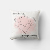 Soft Soul Throw Pillow – Customizable Text クッション (正面)