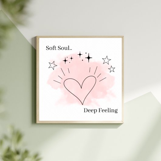 Soft Soul Wall Art – Modern Aesthetic Home Decor ポスター