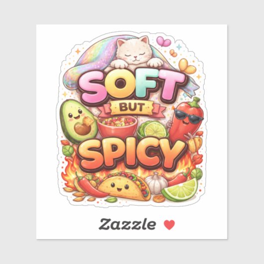 Soft Spicy Personality Custom-Cut Vinyl Sticker シール (シート)
