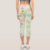 Soft Spring Blossom & Daisy Patterned Leggings カプリレギンス (裏面)