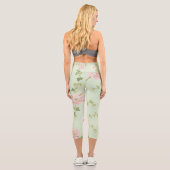 Soft Spring Blossom & Daisy Patterned Leggings カプリレギンス (裏面)