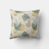 Soft Spring Botanical Throw Pillow クッション (裏面)