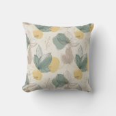 Soft Spring Botanical Throw Pillow クッション (正面)