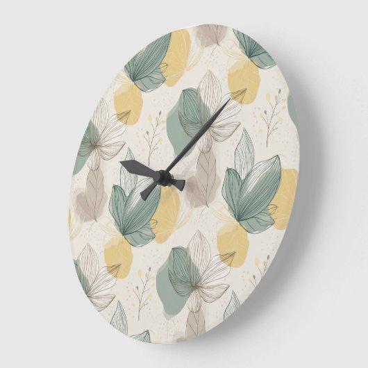 Soft Spring Botanical Wall Clock ラージ壁時計 (傾斜)