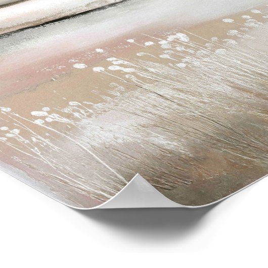 Soft Spring Marsh #2 – Minimalist Pastel Landscape ポスター (角)