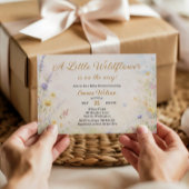 Soft Spring Wildflower Meadow Baby in Bloom 招待状