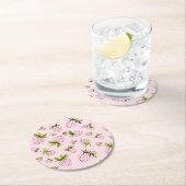 Soft Strawberries - Berry Sweet  ラウンドペーパーコースター (インサイチュ)