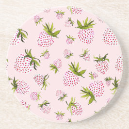 Soft Strawberries - Berry Sweet sandstone コースター