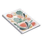 Soft Summer Floral Spiral Photo Notebook ノートブック (右側)