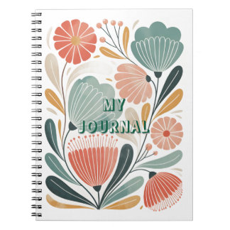 Soft Summer Floral Spiral Photo Notebook ノートブック