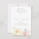 Soft Summer Flowers RSVPカードfor 結婚's 出欠カード (正面)