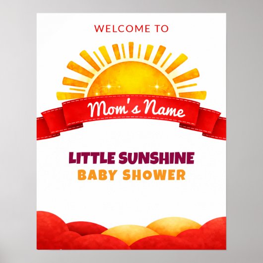 Soft Sunrise Calm Baby Room Wall Visual ポスター (正面)