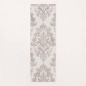 Soft Taupe Damask Watercolor Classic Floral ヨガマット (正面)