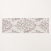 Soft Taupe Damask Watercolor Classic Floral ヨガマット (正面(横))