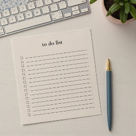 Soft Taupe To Do List Minimalist Teacher Simple ノートパッド