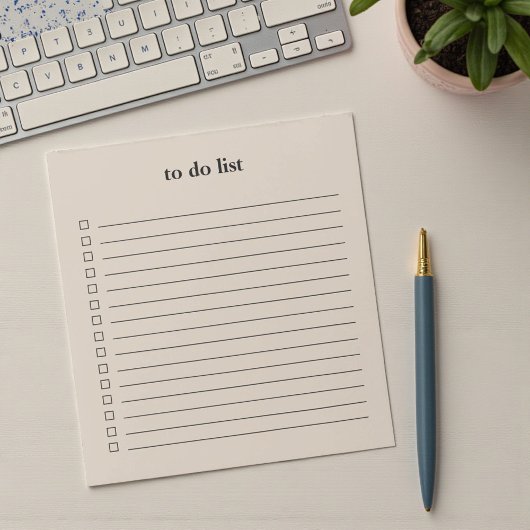 Soft Taupe To Do List Minimalist Teacher Simple ノートパッド