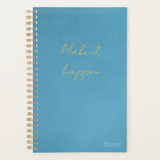 Soft Teal Vegan Leather Make It Happen Planner プランナー手帳