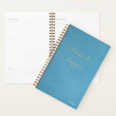 Soft Teal Vegan Leather Make It Happen Planner プランナー手帳 (ディスプレー)