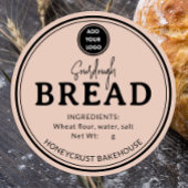 Soft Terracotta Bakery Sourdough Bread Sticker ラウンドシール