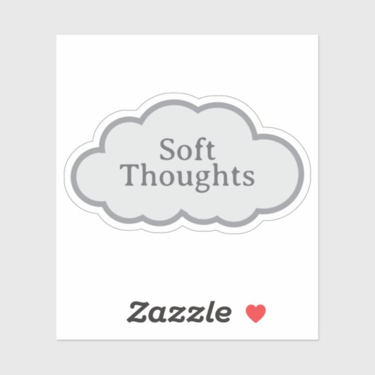 Soft Thoughts - Relatable Cloud Sticker シール (シート)