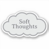 Soft Thoughts - Relatable Cloud Sticker シール (正面)
