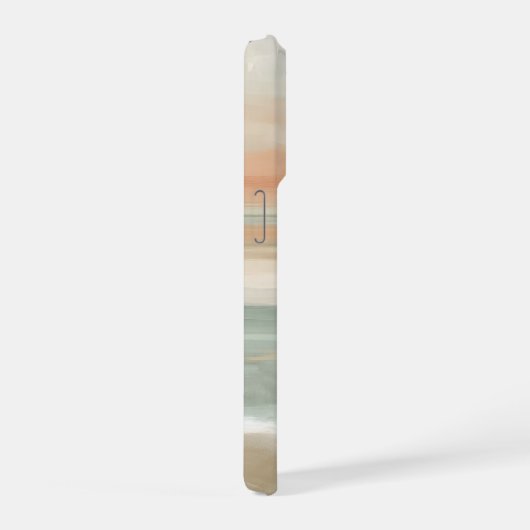 Soft Tide Horizon – Abstract Coastal Pastel iPhoneケース (右側面)