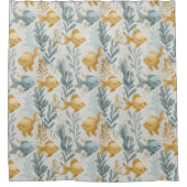 Soft Underwater Fish Kids Bathroom Decor シャワーカーテン (正面)
