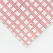 Soft Valentine Gingham Fleece Baby Blanket フリースブランケット (角)