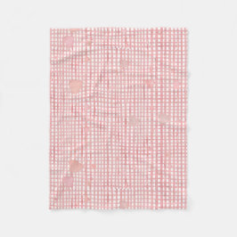 Soft Valentine Gingham Fleece Baby Blanket フリースブランケット