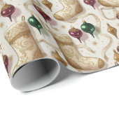 Soft Velvet Heirloom Christmas Stockings ラッピングペーパー (ロールコーナー)