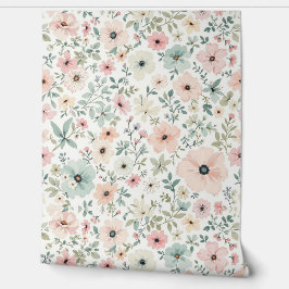 Soft Vintage Floral Wallpaper 壁紙